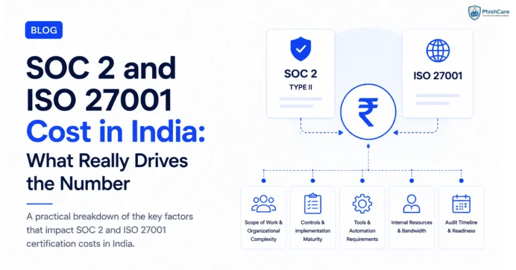 SOC 2 and ISO 27001 Cost in India